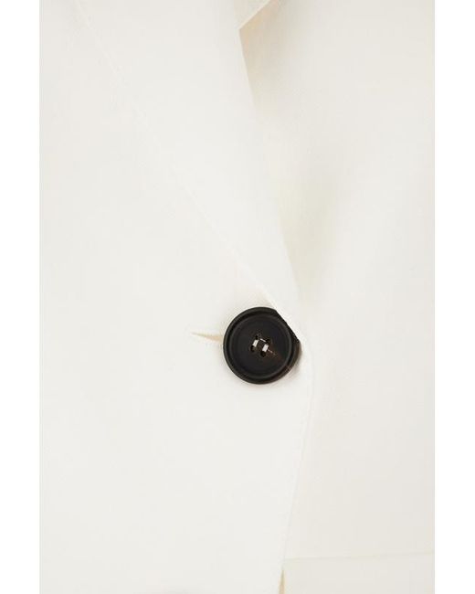 Brunello Cucinelli White Double Breasted Blazer