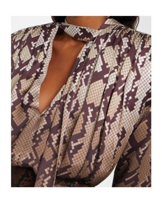 Stella McCartney Brown Snake-Effect Top