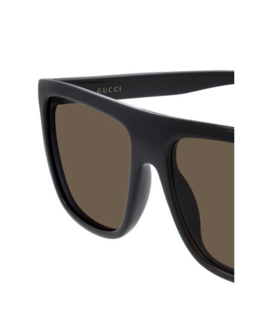 Gucci Metallic Eyewear Square Frame Sunglasses for men