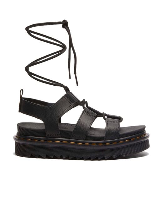 Dr. Martens Black Nartilla Lace-Up Sandals