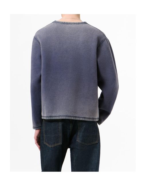 Our Legacy Blue Double Lock U-Neck Long-Sleeve T-Shirt for men