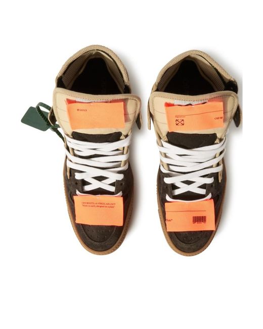 Off-White c/o Virgil Abloh Brown Off-Court 3.0 Lace-Up Sneakers for men