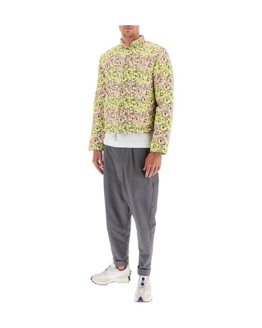 Comme des Garçons Metallic Logo-Print Padded Jacket for men