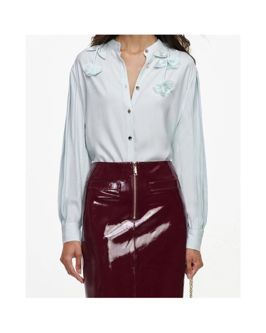 Self-Portrait White Light Viscose Blouse