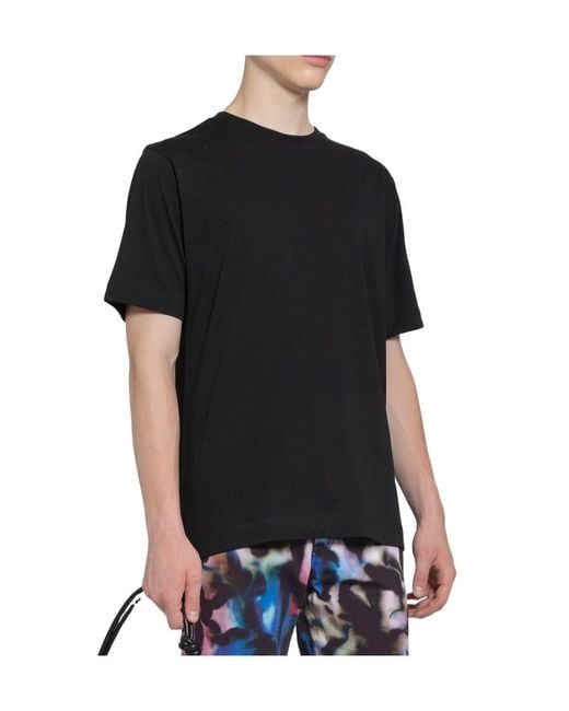Dries Van Noten Black Short Sleeved Crewneck T-Shirt for men