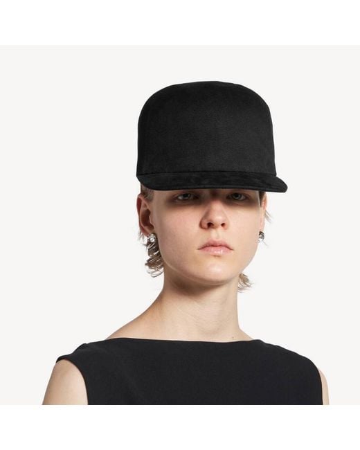 Balenciaga Black Logo Embroidered Baseball Cap