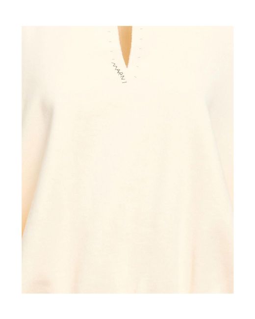 Marni Natural Versatile Solid Color Sweatshirt