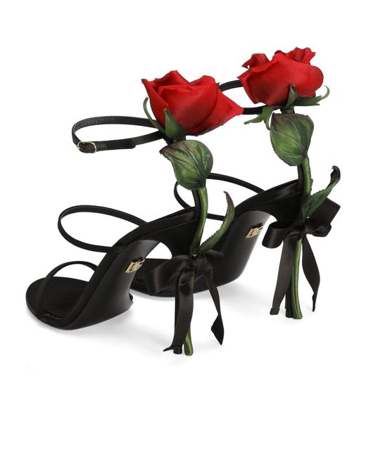 Dolce & Gabbana White Round Toe High Heel Sandals