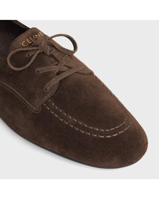Céline Brown Adam Lace-Up Loafer