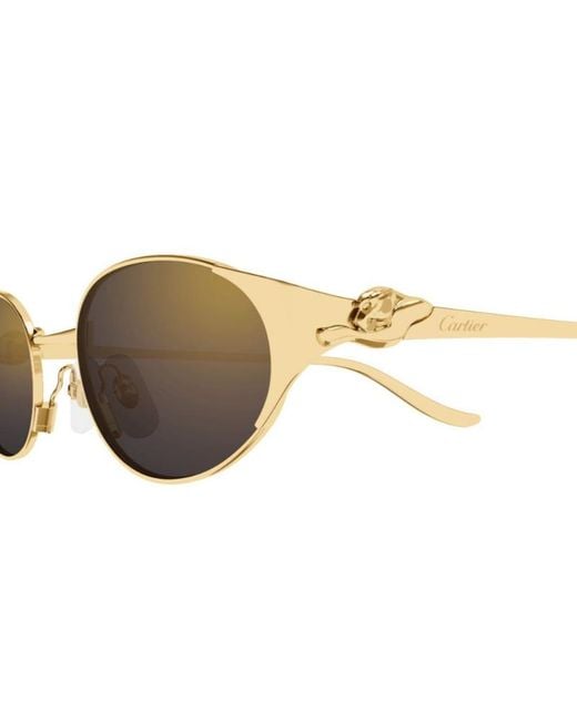 Cartier White Oval-Frame Sunglasses