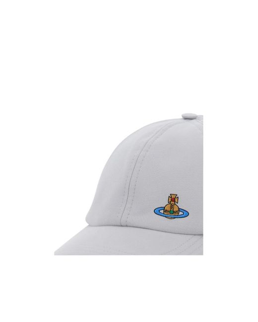 Vivienne Westwood White Logo Embroidered Cap for men