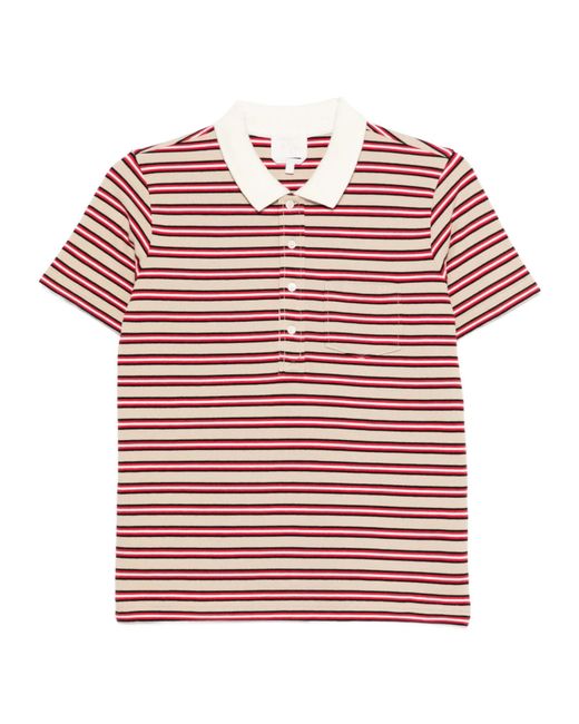 A.P.C. Red Striped Polo T-Shirt