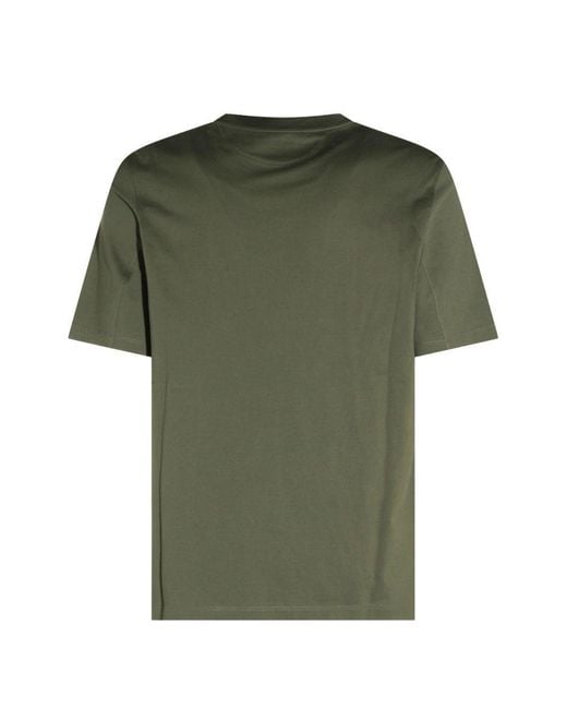 Brunello Cucinelli Green Graphic Print T-Shirt for men