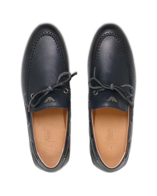 Armani Jeans Blue Logo Details Business Casual Shoes for men
