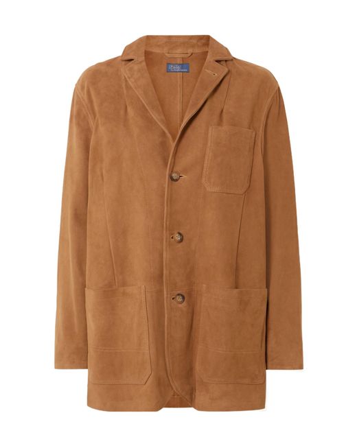 Polo Ralph Lauren Brown Suede Three-Button Jacket
