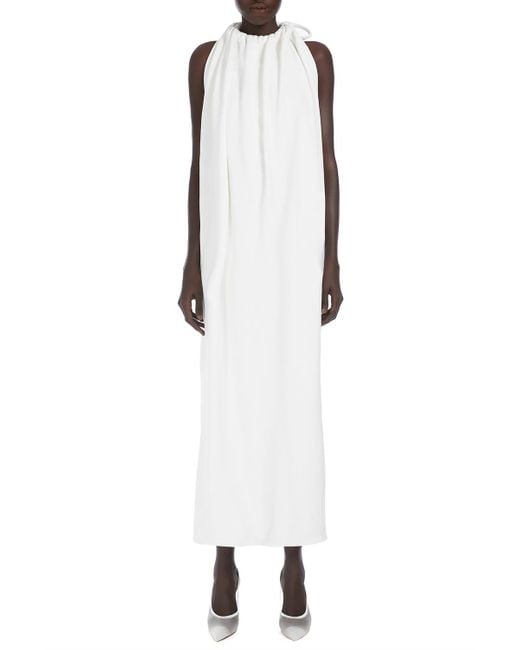 Sportmax White Alceste 1234 Open Back Sleeveless Dress
