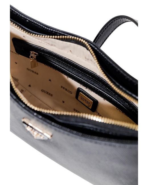 Guess Black Noelle Logo-Detail Shoulder Bag