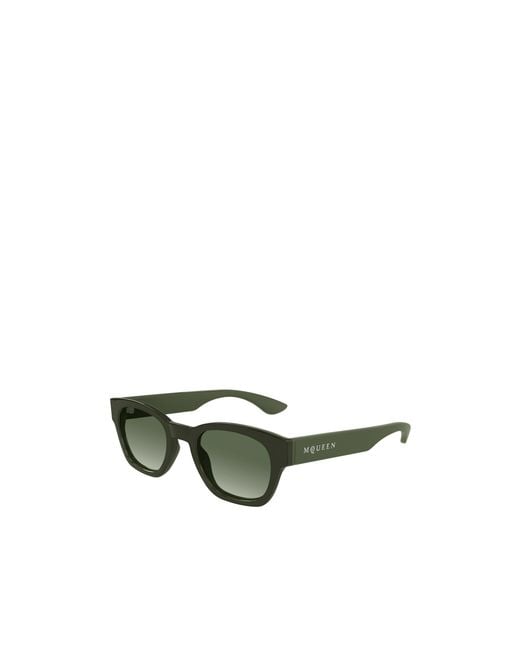 McQueen Green Eyewear Square Frame Sunglasses for men