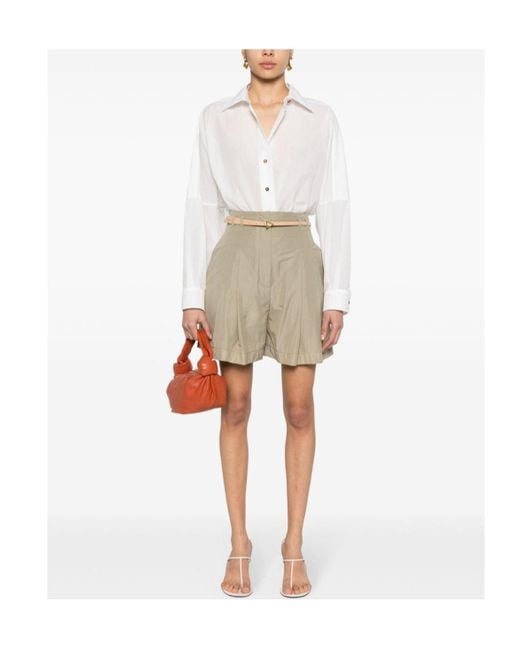 Philosophy Di Lorenzo Serafini White Drop Shoulder Oversize Shirt