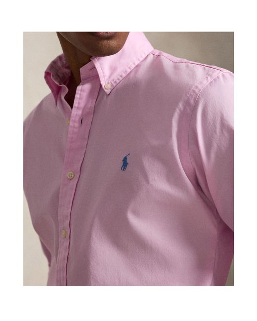 Polo Ralph Lauren Pink Slim Fit Button-Down Shirt for men