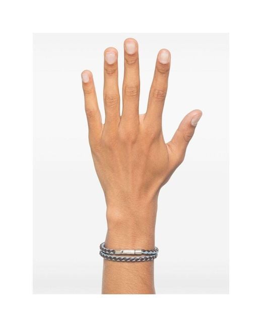 Tod's White Mycolors Logo Engraved Bracelet for men