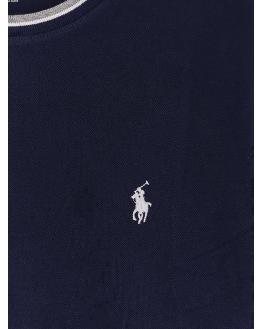 Polo Ralph Lauren Blue Classic Fit Stretch Mesh T-Shirt for men