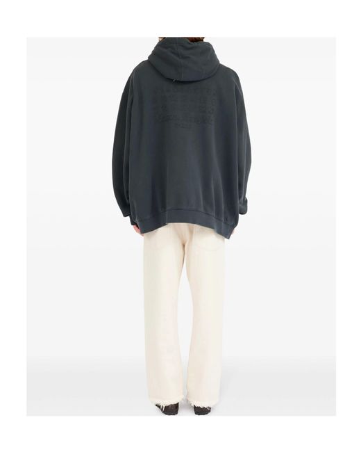 Maison Margiela Blue Stadium Zip-Up Hoodie for men