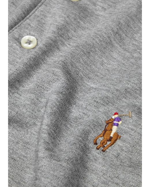 Polo Ralph Lauren Gray Slim Pima Cotton Polo Shirt for men