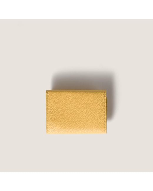 Miu Miu Metallic Small Leather Wallet