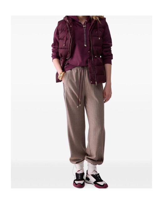 Liu Jo Purple Short Padded Nylon Jacket