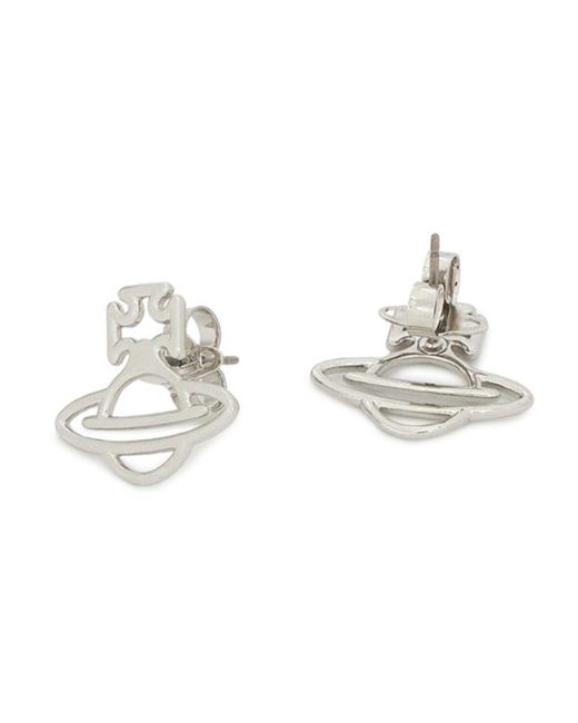 Vivienne Westwood White Logo Earrings