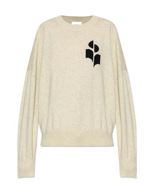 Isabel Marant Natural Round Neck Long-Sleeved Sweater