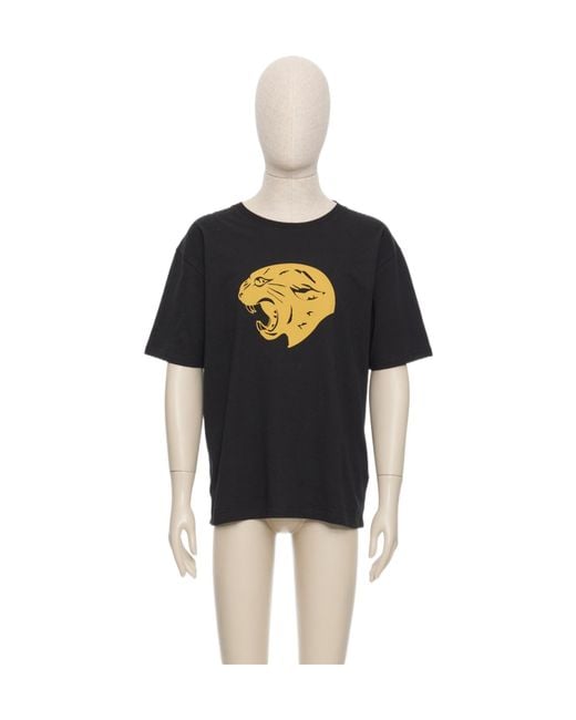 Valentino Black Graphic Panther T-Shirt for men