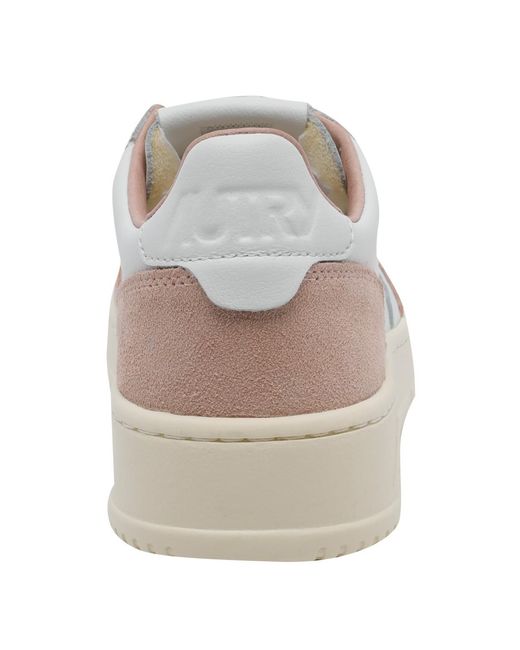 Autry White Round-Toe Sneakers