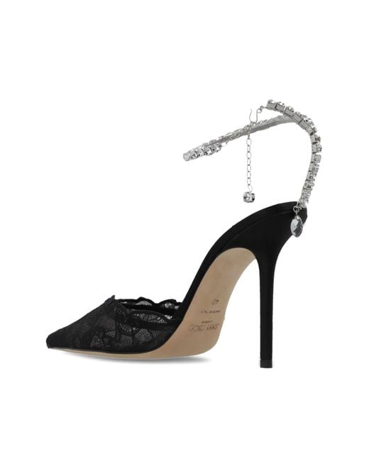 Jimmy Choo Black Pointed-Toe High-Heeled Sandals
