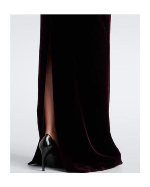 Mugler Black Velvet Bustier Gown