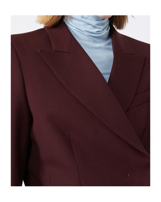 Sportmax Purple Long-Sleeved Tailored Blazer