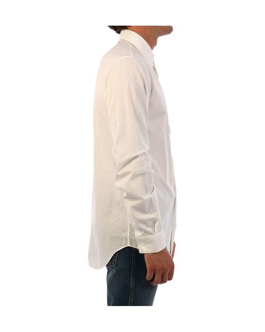 Dior White Homme Jacquard Long-Sleeved Shirt for men