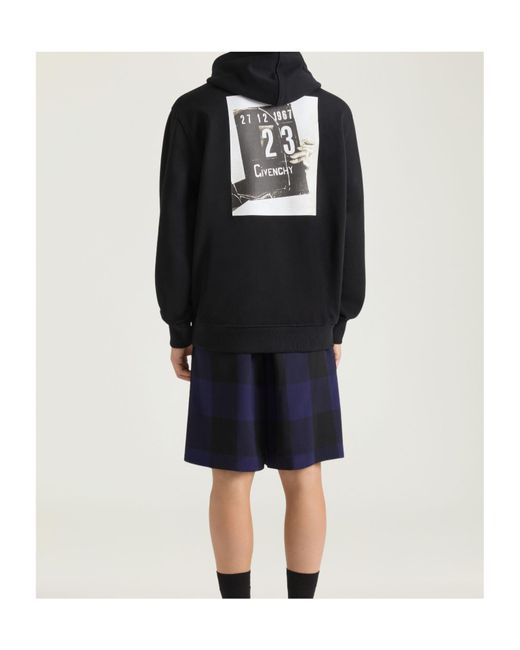 Givenchy Black Couture Seam Regular Fit Drawstring Hoodie for men