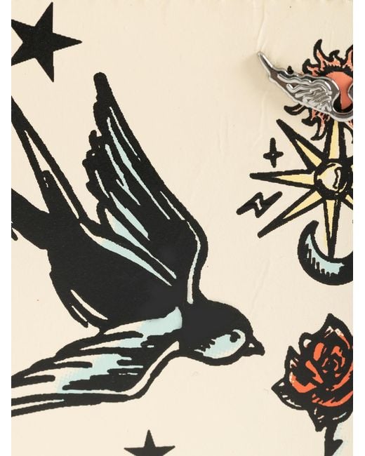Zadig & Voltaire White Zv Pass Tattoo Card Holder