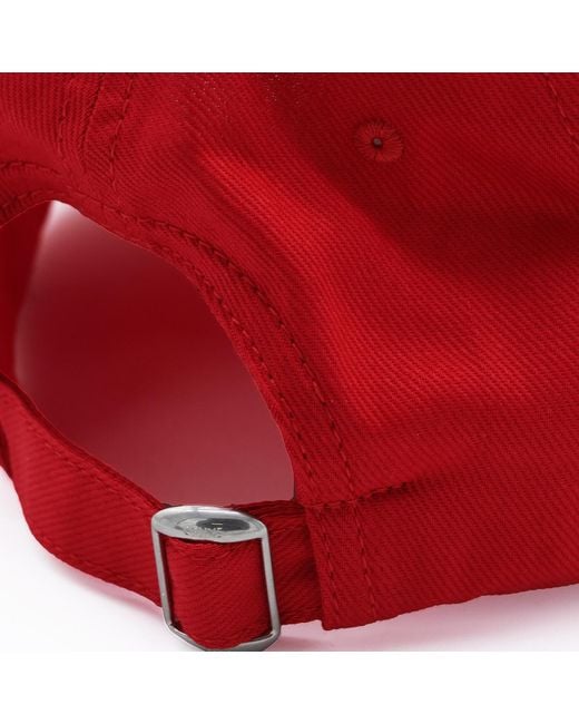 Céline Red Logo Hat for men