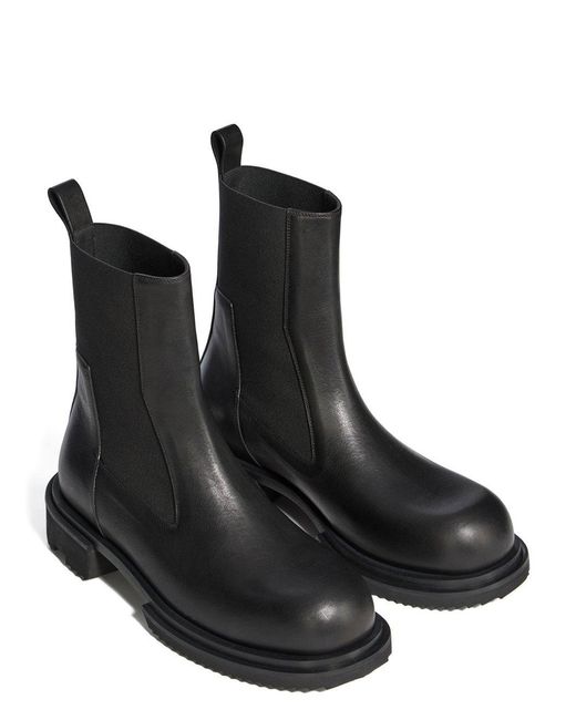 Rick Owens Black Beatle Gabe Chelsea Boots for men