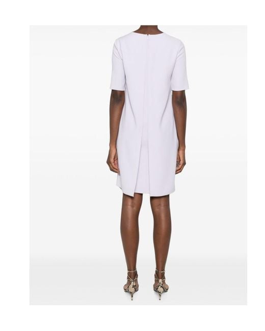 Emporio Armani Purple Stud-Embellished Mini Dress