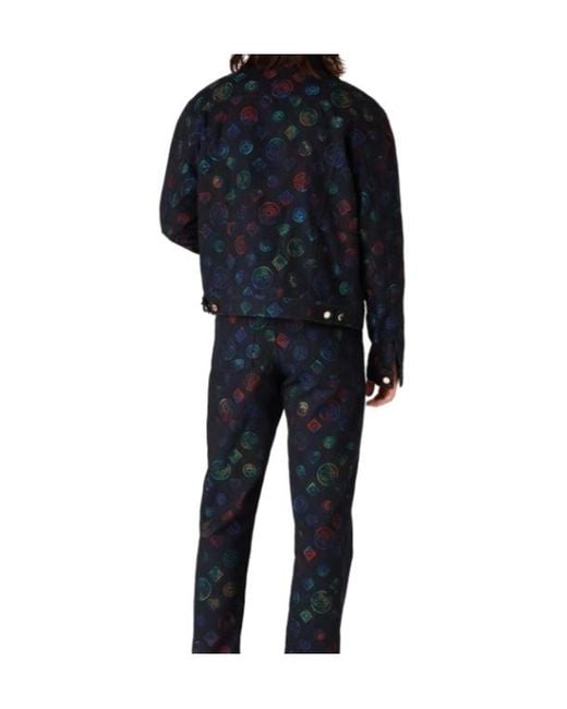 Casablanca Blue Heatmp Monogram Denim Jacket for men