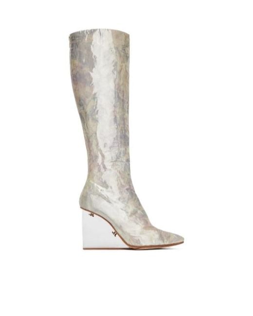 Maison Margiela White Tabi Claw Plexi Long Boots