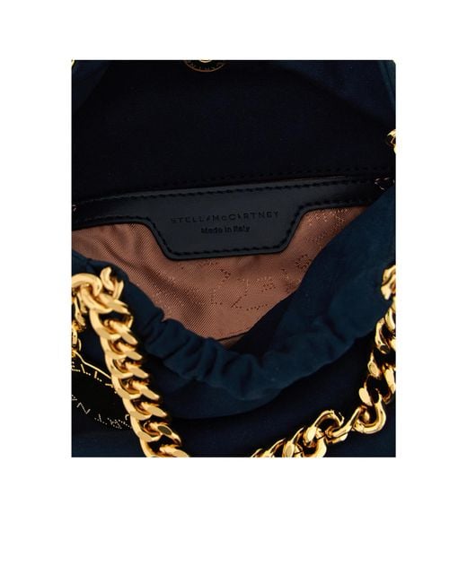 Stella McCartney Blue Falabella Mini Drawstring Bag