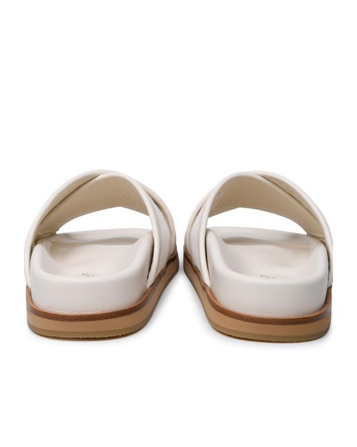 Off-White c/o Virgil Abloh White Ciabatta Criss Cross Slip-On Sandals