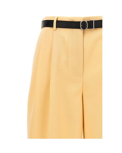 Jil Sander Yellow Straight-Leg Pocketed Trousers