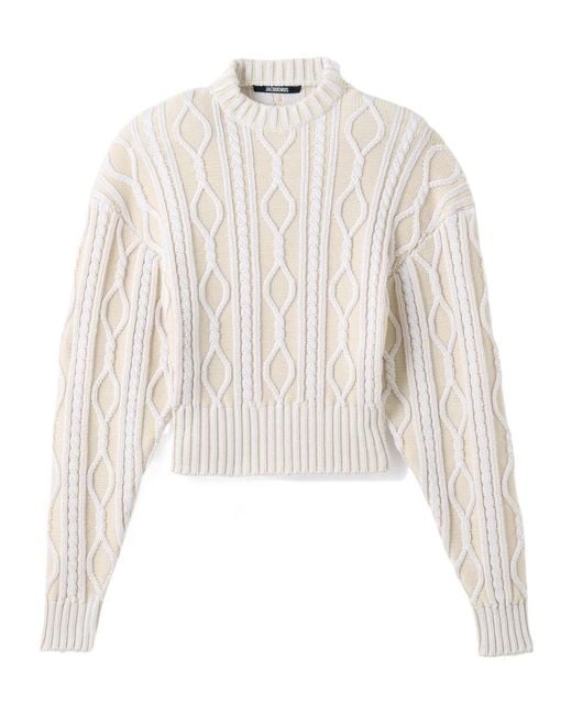 Jacquemus White The Amelo Knit Jumper