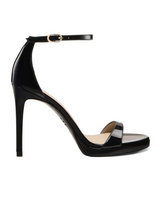 Stuart Weitzman Black Nudist Platform